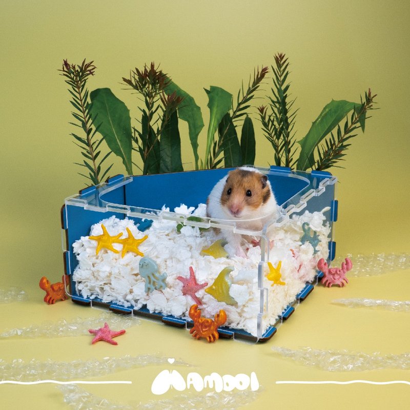 [Hamooi One Box Mu Series] Mu Bathroom Hamster Bath - Other - Wood Multicolor