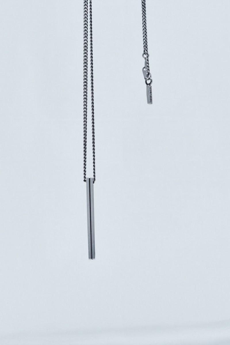 One line bar pendant - 項鍊 - 純銀 銀色