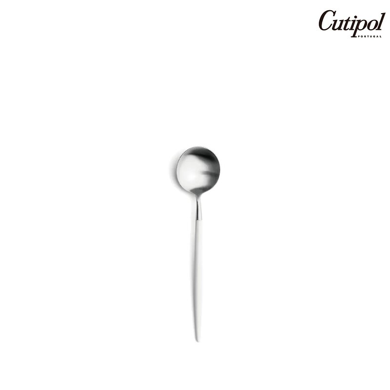 葡萄牙Cutipol GOA系列白柄18cm點心匙 - 刀/叉/湯匙/餐具組 - 不鏽鋼 白色
