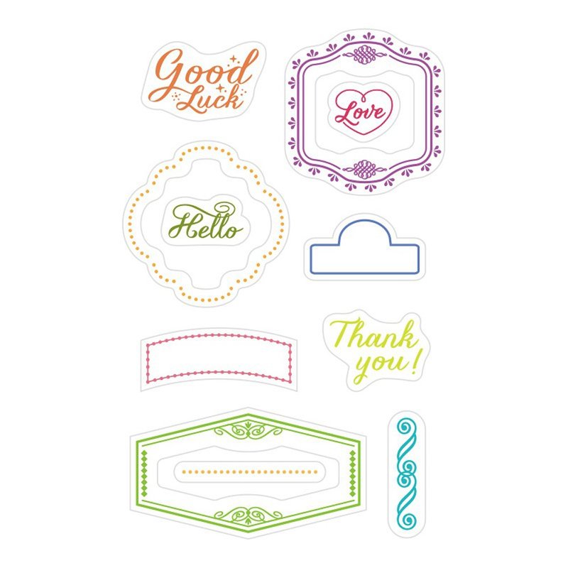 透明印章-英文花框 CPM-129 - 印章/印台 - 其他材質 