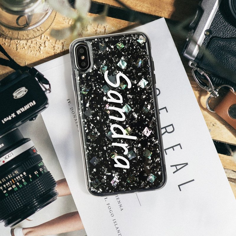 カスタマイズされたナチュラルシェル8、Plus、X、XS、XR、max、11Pro、SE2用のゴールドフォイルiphoneケース - スマホケース・カバー - プラスチック ゴールド