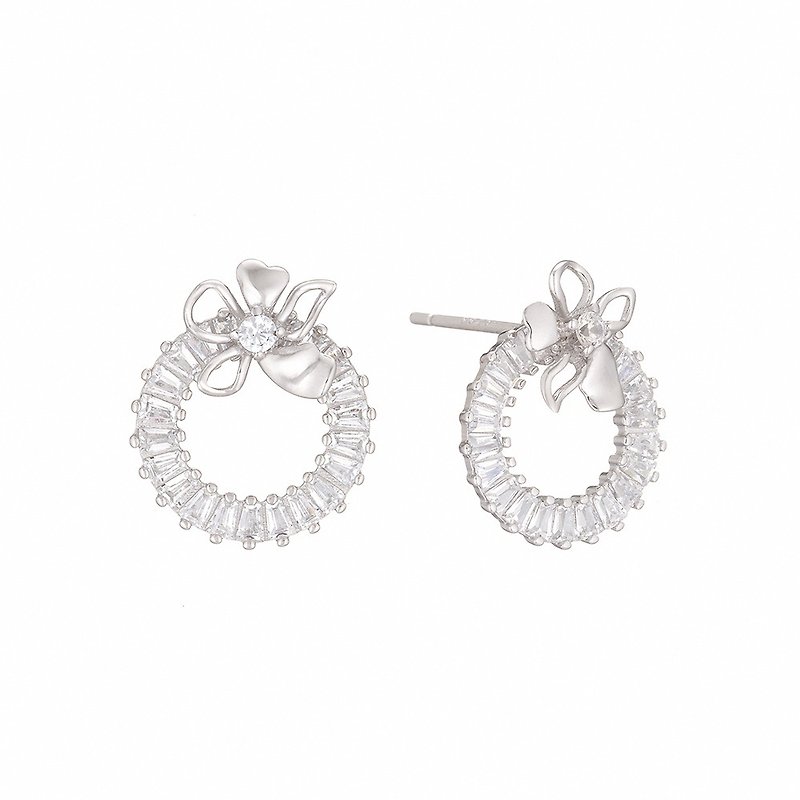 LUCIANO MILANO starry garland sterling silver earrings - ต่างหู - โลหะ สีเงิน