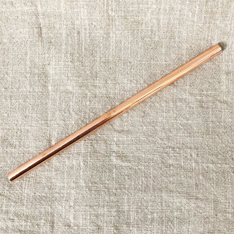 Red Copper Straw_Fair Trade - Reusable Straws - Other Metals Gold