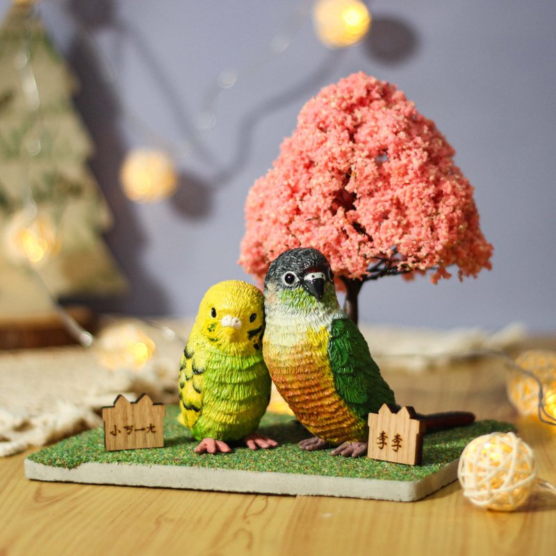 [Customized Pet Model] Budgie Little Sunbird Doll commemoratively customized 7-8 cm - Stuffed Dolls & Figurines - Other Materials 