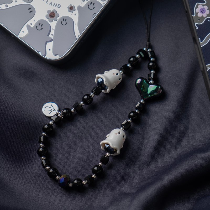 Ghost Party 2【Black Ver.】 Phone Charm - 手機掛繩/背帶 - 其他材質 多色