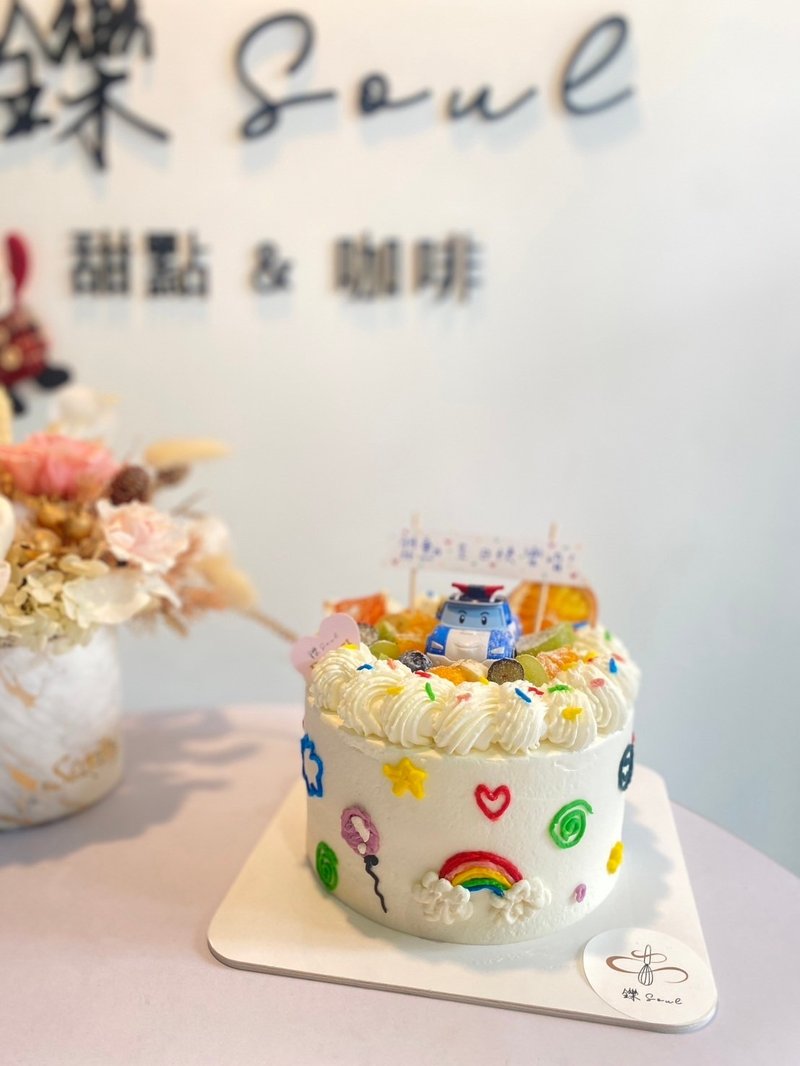 波利車車主題蛋糕 polly 客製化蛋糕 生日蛋糕 鑠甜點 慶祝 禮物 - 蛋糕/甜點 - 新鮮食材 