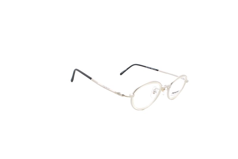 別売り平面・度付きレンズ renomaT28-9712 COL6A 90年代 アンティーク メガネ 日本製 - 眼鏡・フレーム - 金属 シルバー