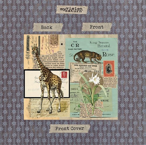 myvioletsaturn Printable Notebook Cover | TN-sized Leopard and Giraffe