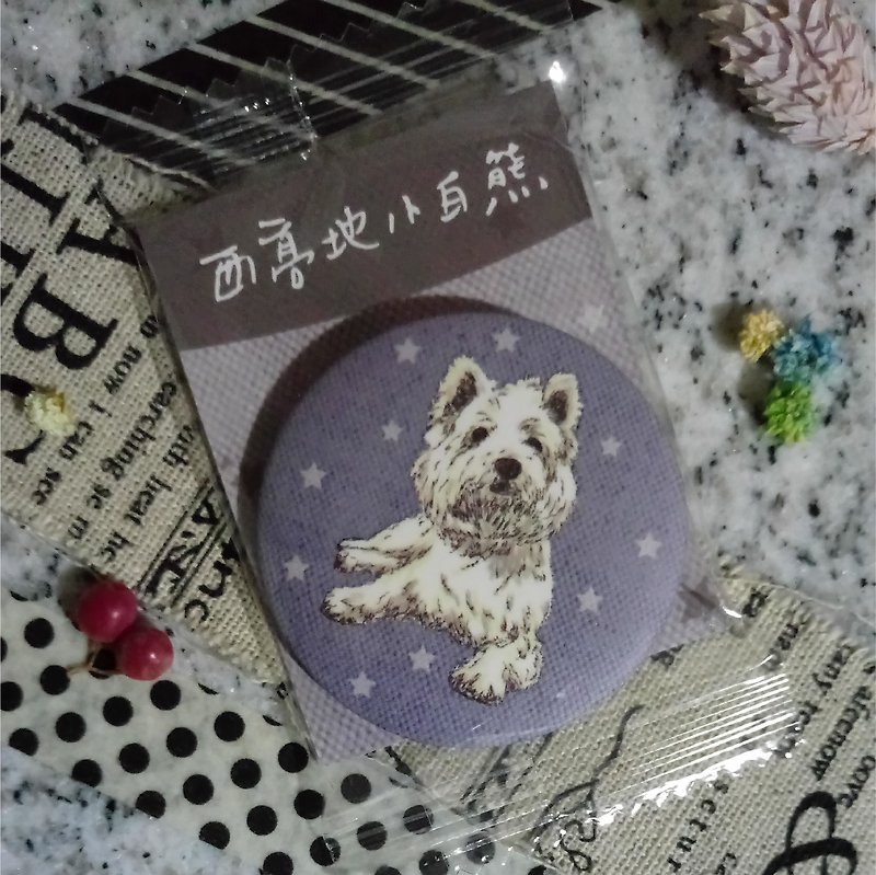 Magnet brooch (optional 3) ~ West Highland White Terrier - Sketch Series - Magnets - Other Metals 