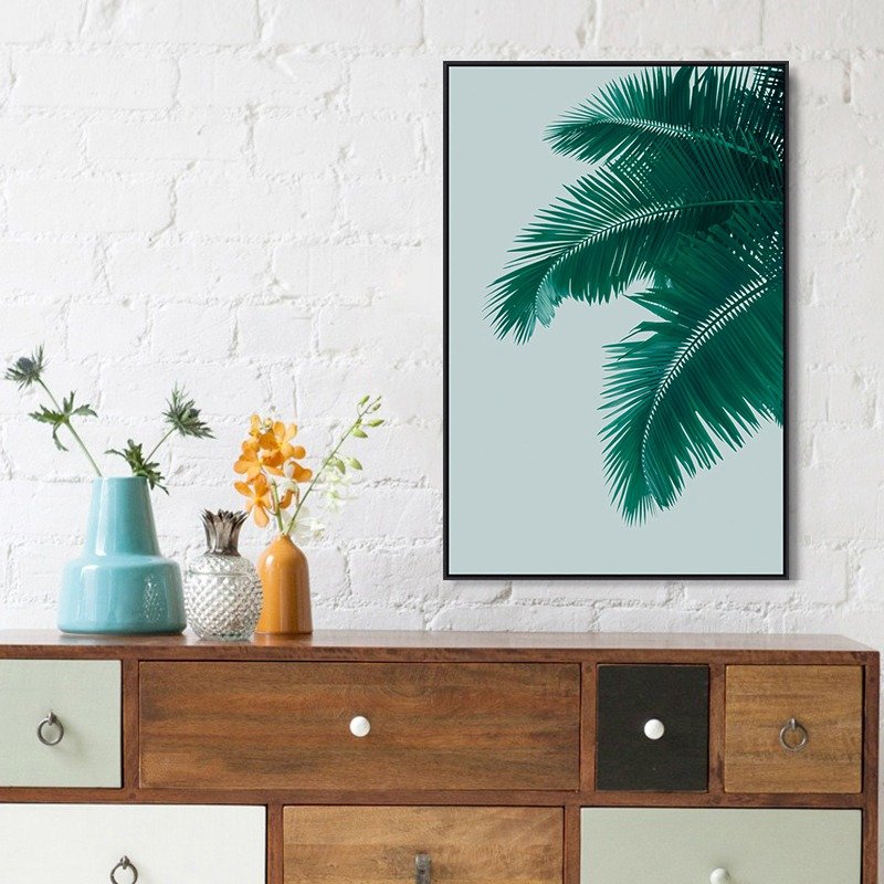 客廳沙發背景裝飾畫 綠色植物掛畫 綠葉之舞 - 牆貼/牆身裝飾 - 其他材質 