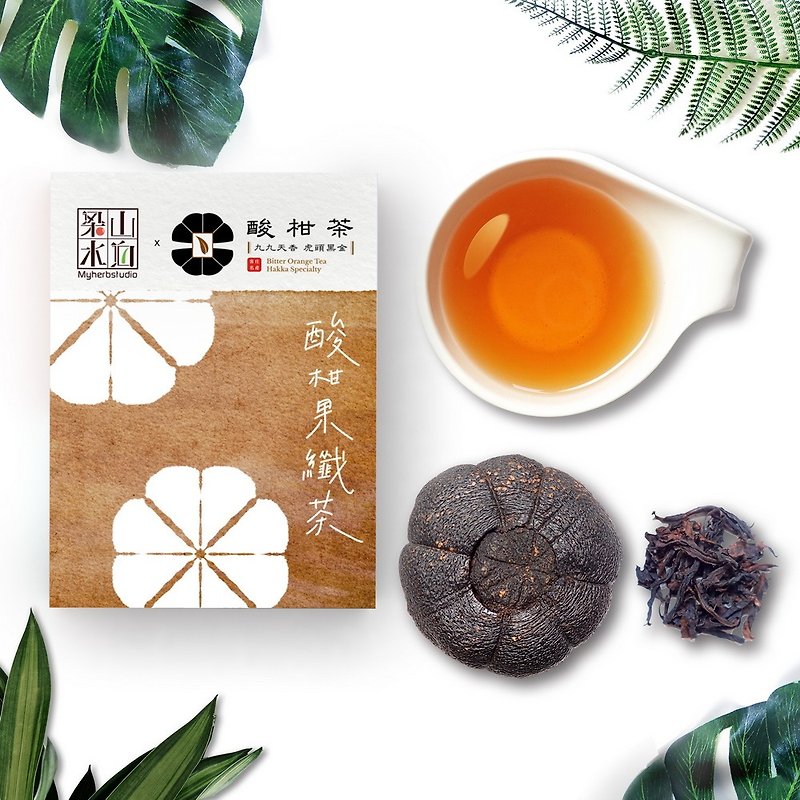 [Liangshan Shuibo] Lime Fruit Fiber Tea (New Packaging_Maoli Black Gold Turban Edition 6 pieces/box) - ชา - อาหารสด สีส้ม