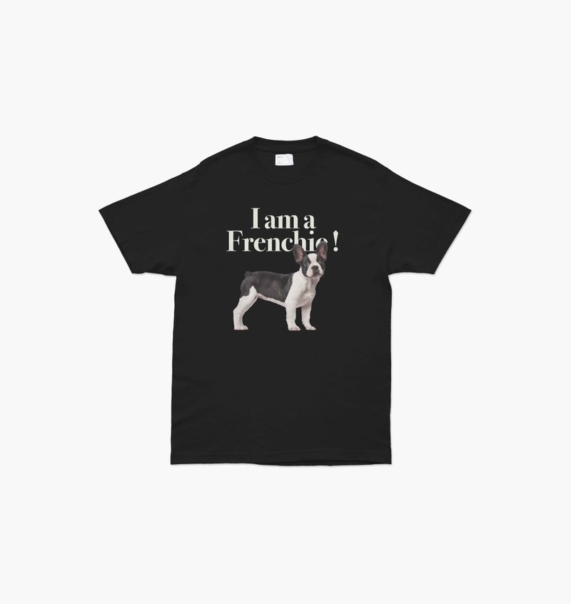 上衣 HAY : I am a Frenchie! T-Shirt - White / Black / Sky / Pink (unisex) - 女 T 恤 - 棉．麻 