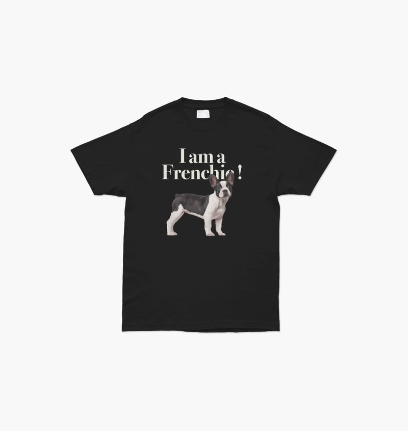 上衣 HAY : I am a Frenchie! T-Shirt - White / Black / Sky / Pink (unisex) - เสื้อยืดผู้หญิง - ผ้าฝ้าย/ผ้าลินิน 