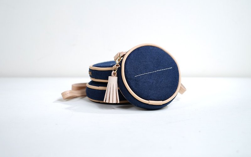 Leyang · Leyan-Effortless Chic pudgy purse / headphone admission package - Stone Blue - Clutch Bags - Other Man-Made Fibers Blue