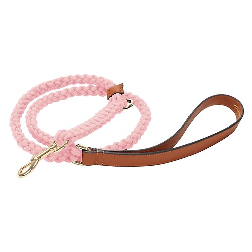 Furri Tail - 專為毛孩設計的時尚寵物品牌 手工刻名狗狗牽引繩: 別具風格、耐用、容易控制 - 粉紅