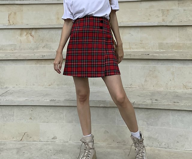 Tartan Plaid A-Line Skirt