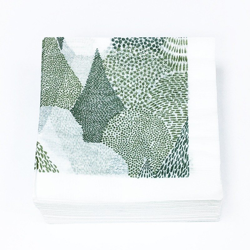 Classiky x ten to sen Paper Napkin【Forest (26546-03)】 - ผ้ารองโต๊ะ/ของตกแต่ง - กระดาษ สีเขียว