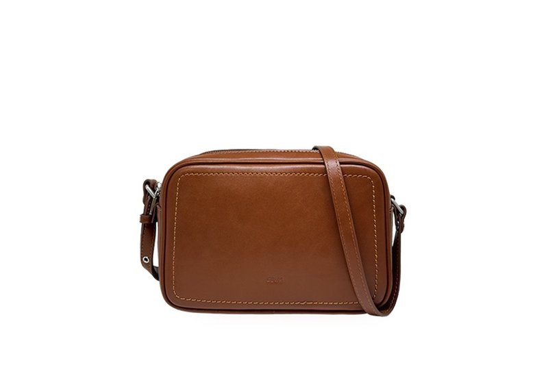 SUSI camera bag- Brown - กระเป๋าแมสเซนเจอร์ - หนังแท้ สีนำ้ตาล