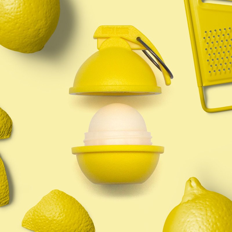 BAFFIN GOODS Mint Lemon Lip balm | Lip Bomb - ลิปกลอส - วัสดุอื่นๆ สีเหลือง