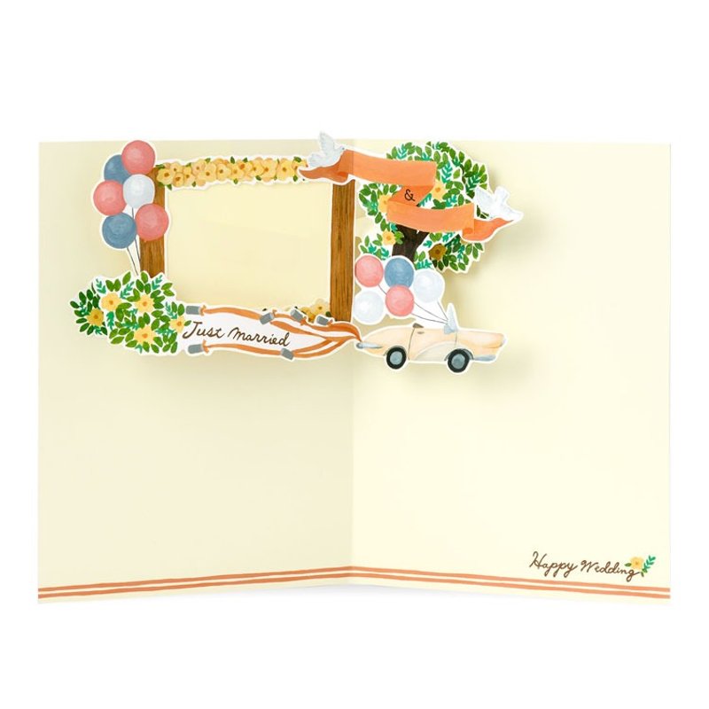 日本IrohaPublish - 驚喜大卡片DIY組合 - 粉紅婚禮 - 木工/竹藝/紙雕 - 紙 黃色