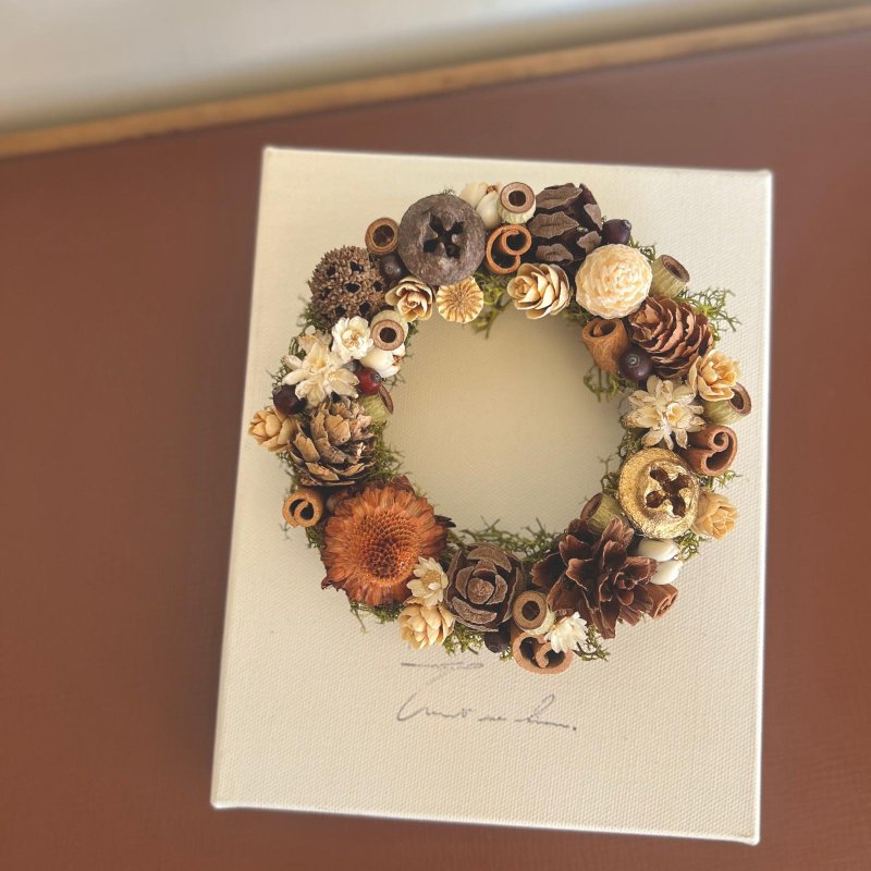 堅果小冬甩花圈 | Nutty Winter Mini Wreath - 擺飾/家飾品 - 植物．花 