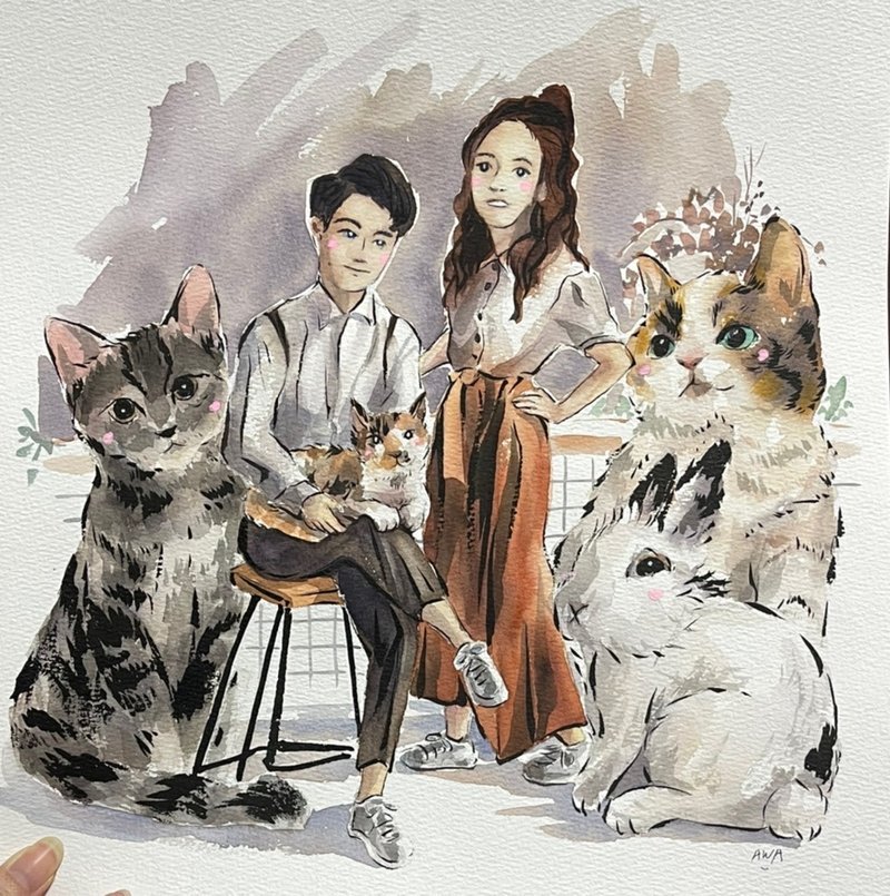 金臨客製【結婚禮物 | 客製化手繪人像 | 似顏繪 | 婚禮小物】 - 似顏繪/客製畫 - 紙 