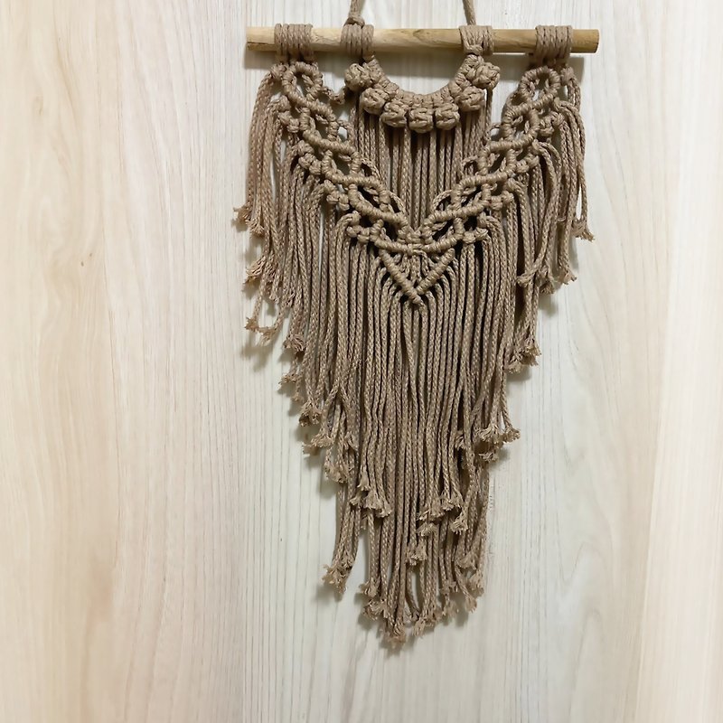 macrame woven earth bohemian tapestry pendant wall hangings - Items for Display - Cotton & Hemp Khaki
