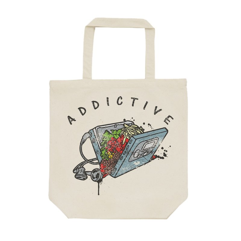 tote bag / WALKMAN - 手提包/手提袋 - 棉．麻 卡其色