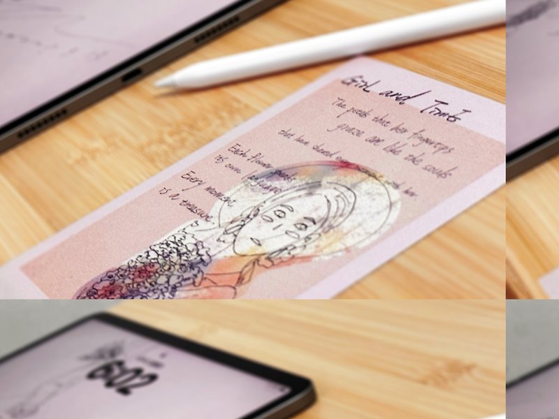 明信片Vol.1 女孩與時光 - 心意卡/卡片 - 紙 粉紅色