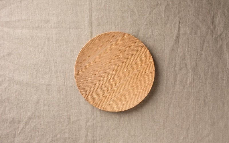 No.06 fir of wooden plate 18cm - Small Plates & Saucers - Wood Khaki