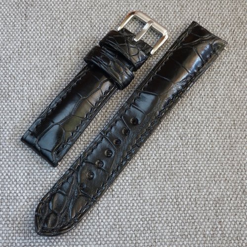 ゴールデンイリプス用　革　バンド　ストラップ　純正　アリゲーター　クロコ　ワニ ゴールデンイリプス用 革 バンド ストラップ 純正 アリゲーター