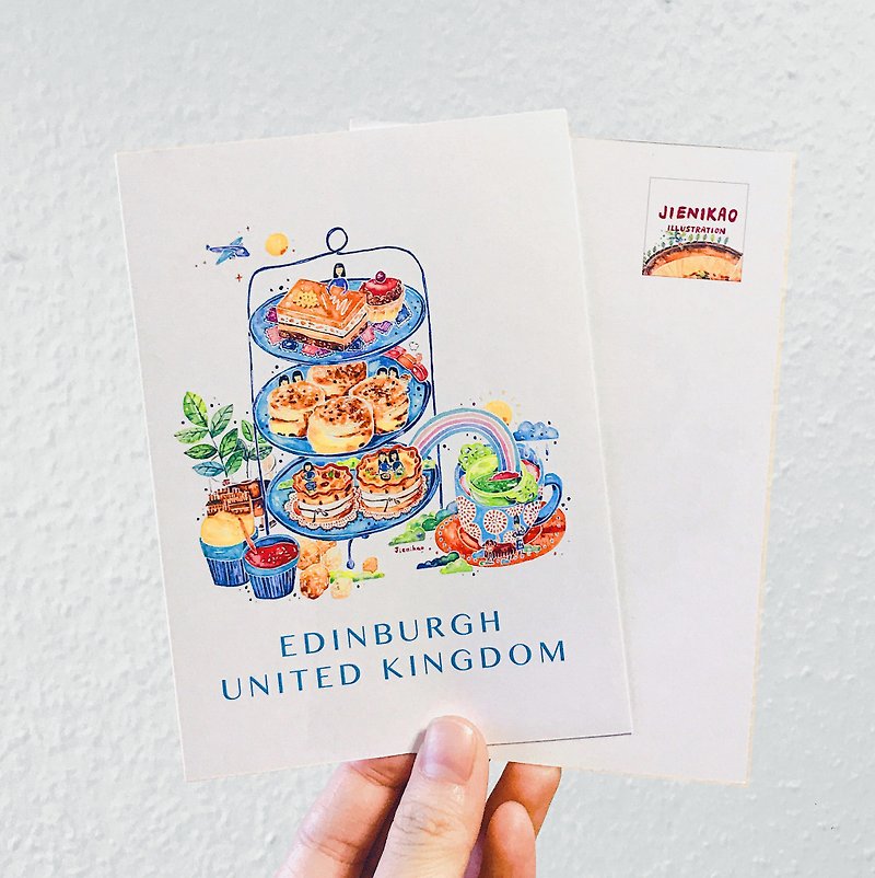 Postcard / Universal - Drinking afternoon tea in Edinburgh - Cards & Postcards - Paper Blue
