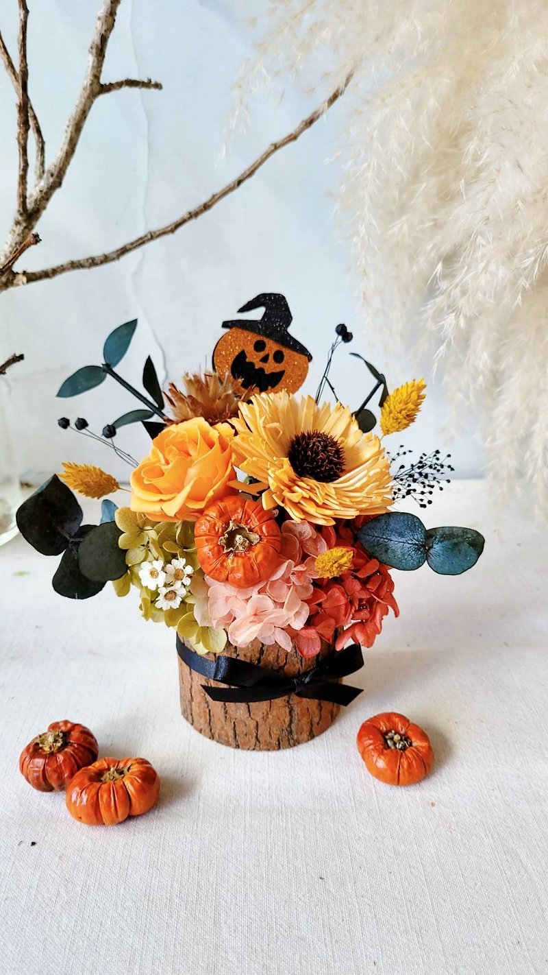 Halloween experience class. Trick or Treat Pumpkins. Halloween immortal potted flowers - จัดดอกไม้/ต้นไม้ - พืช/ดอกไม้ 