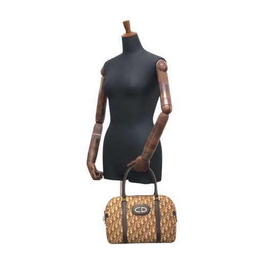 クリスチャンディオール ハンドバッグ ミニボストン トロッター ブラウンCDロゴ 日本直送 名牌中古包 】Christian Dior トロッター ハンドバッグ