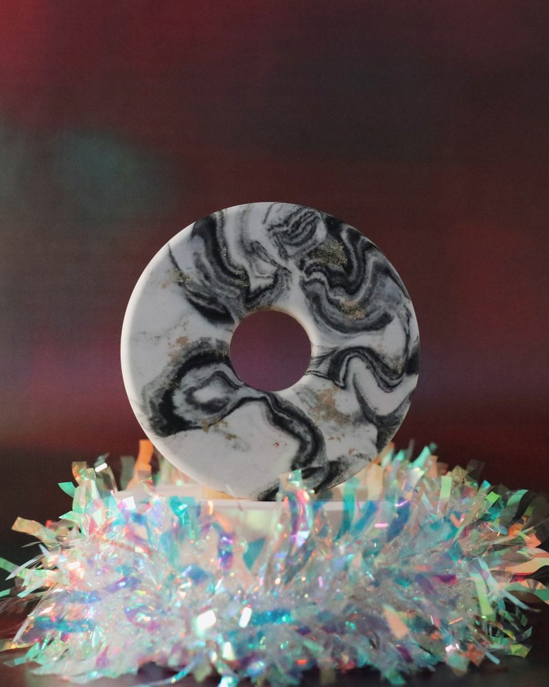 Taiwan Recycled Stone Series / Coaster - Ink Wash Jade Disc - ถุงใส่กระติกนำ้ - วัสดุอีโค สีดำ