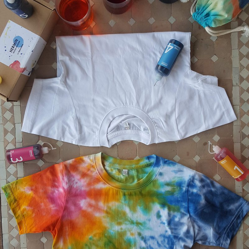 [Customized hand dyeing] Rendering and dyeing T-Shirt - เสื้อฮู้ด - ผ้าฝ้าย/ผ้าลินิน หลากหลายสี