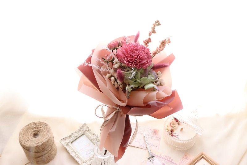 畢業禮物 畢業花束 粉色甜蜜感花束 - 乾燥花/永生花 - 植物．花 粉紅色