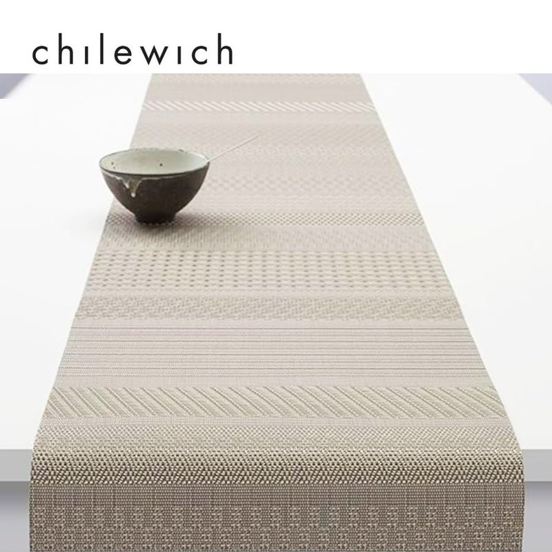 Chilewich-Mixed Weave系列長桌旗-36 x 183cm-亞麻色 - 桌布/桌巾/餐墊 - 塑膠 卡其色
