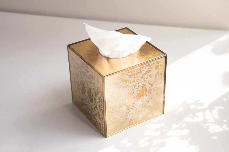 送禮首選【皇室蒔花-多功能方盒】派對│金色 - 擺飾/家飾品 - 玻璃 金色