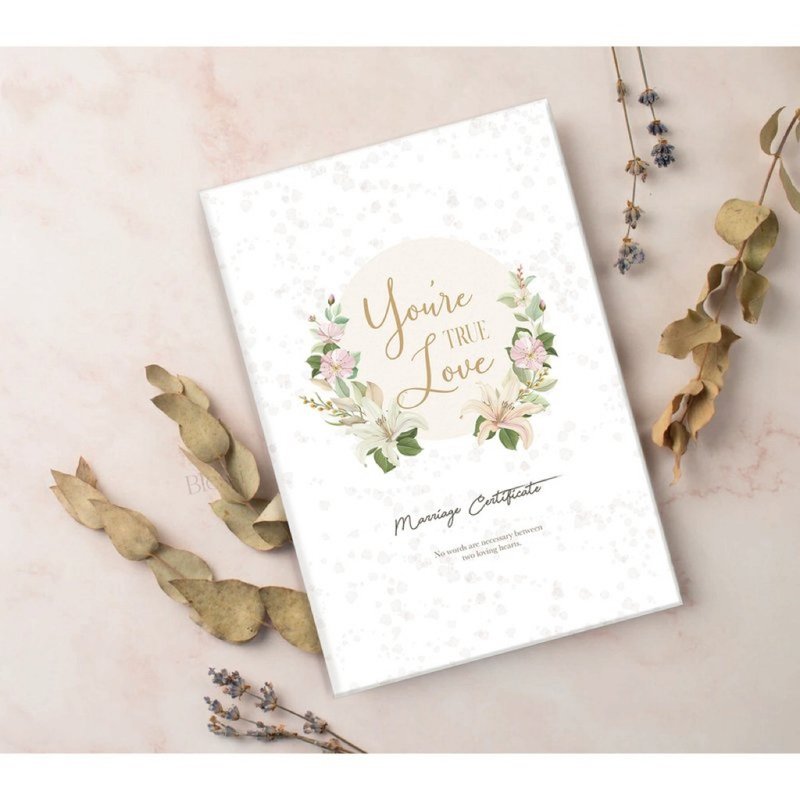 結婚書約夾 白語微風 │公版/客製化 - 結婚書約 - 紙 白色