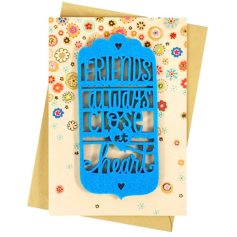 Our friendship will never change [Hallmark-Creative hand-made cards, friendship lasts forever] - การ์ด/โปสการ์ด - กระดาษ สีน้ำเงิน