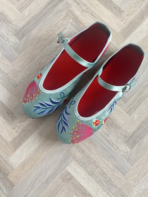 チャイナシューズ / 刺繍靴 / ネムノキ - ショップ 小花園