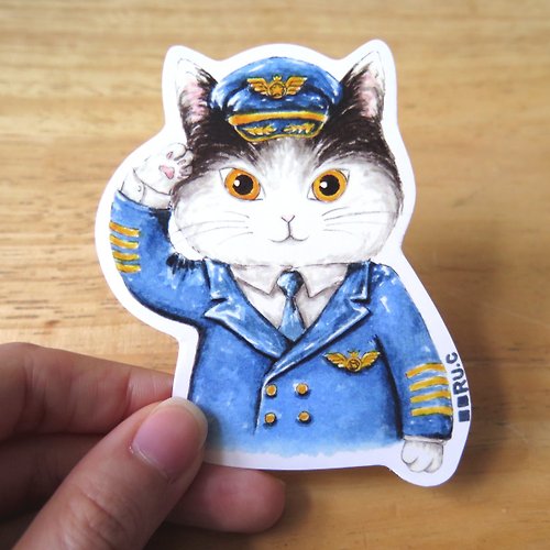 1s Goldfish (THOU.s.HAND) 我的志願: 貓貓飛機師 貼紙