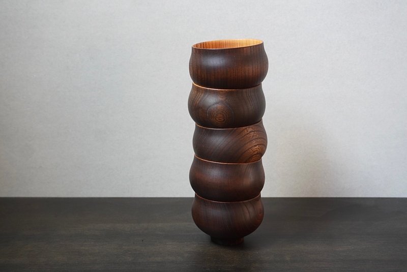 Coffee cup Zelkova iron mordant - Cups - Wood Brown