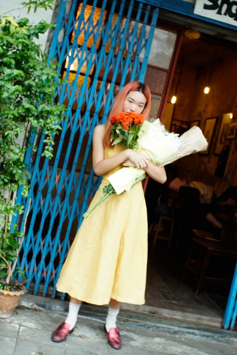 Swing dress - One Piece Dresses - Cotton & Hemp Yellow
