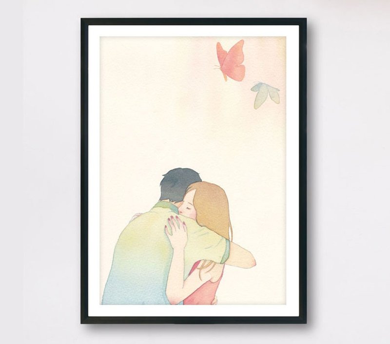 Intimacy - Slow living collection/ Art print (with cardboard frame) Wall decor - Posters - Paper White