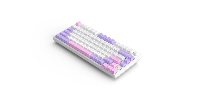 HS 75T New Dusk Purple Wireless Bluetooth Mechanical Keyboard Mac | Windows | Android - อุปกรณ์เสริมคอมพิวเตอร์ - วัสดุอื่นๆ สีม่วง