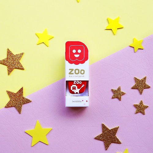 Lily35 頂級有機美妝 / ZOO設計師兒童指甲油 #03 熱情紅星巴 (蘋果紅) | ZOOㄖㄨˋ兒童拋棄式指甲油 無毒可撕