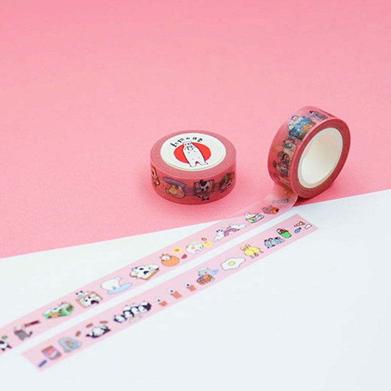 Animal Daily / 15mm paper tape - มาสกิ้งเทป - กระดาษ หลากหลายสี