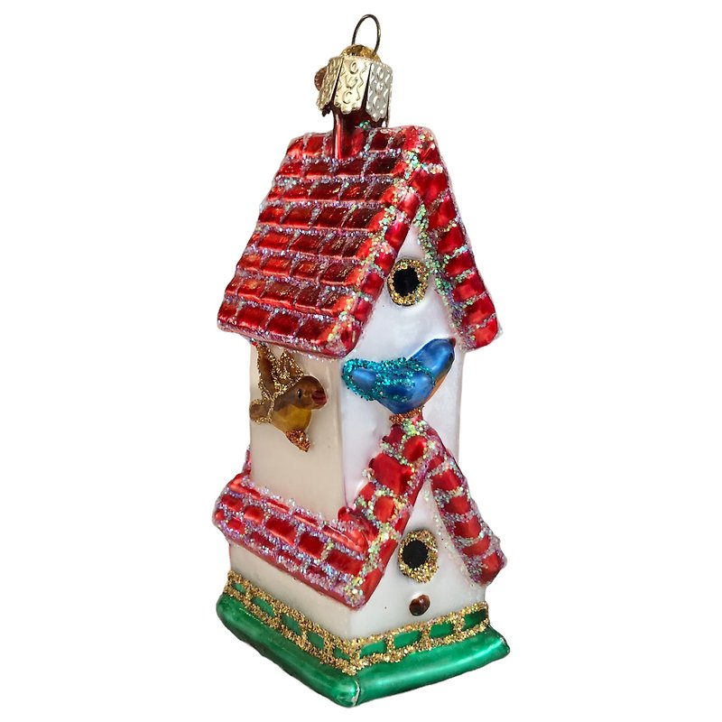 Old World Christmas Vintage House of Birds Glass Ornament - Other - Glass 